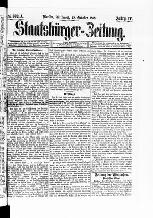 Staatsbürger-Zeitung vom 28.10.1868