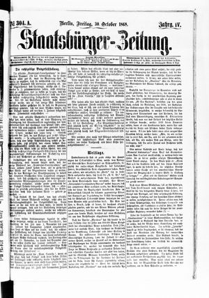 Staatsbürger-Zeitung vom 30.10.1868