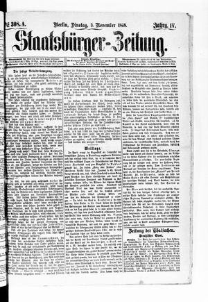 Staatsbürger-Zeitung on Nov 3, 1868
