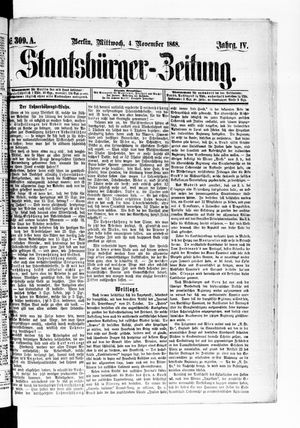 Staatsbürger-Zeitung vom 04.11.1868