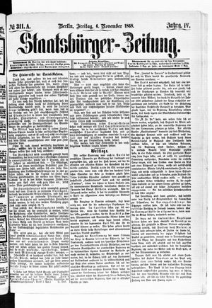 Staatsbürger-Zeitung vom 06.11.1868