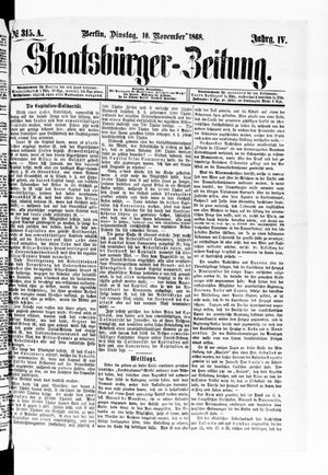 Staatsbürger-Zeitung on Nov 10, 1868
