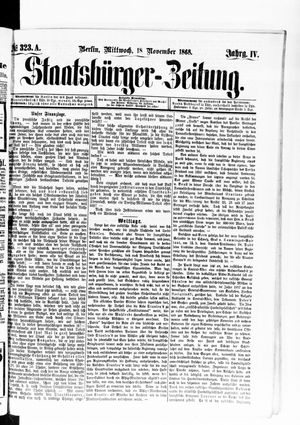 Staatsbürger-Zeitung vom 18.11.1868