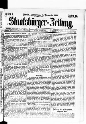 Staatsbürger-Zeitung on Nov 20, 1868