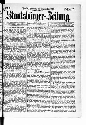 Staatsbürger-Zeitung vom 22.11.1868