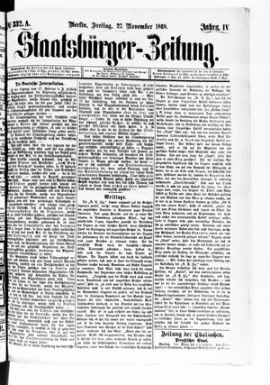Staatsbürger-Zeitung vom 27.11.1868