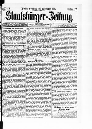 Staatsbürger-Zeitung vom 29.11.1868
