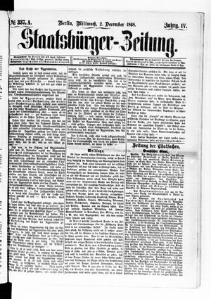 Staatsbürger-Zeitung vom 02.12.1868