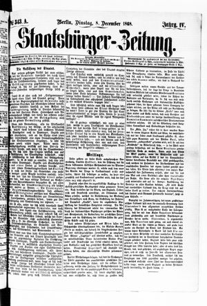 Staatsbürger-Zeitung vom 08.12.1868