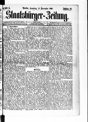 Staatsbürger-Zeitung vom 13.12.1868