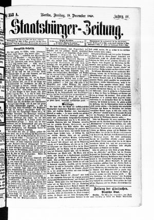 Staatsbürger-Zeitung vom 18.12.1868
