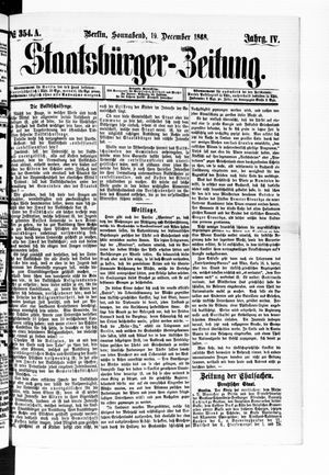 Staatsbürger-Zeitung on Dec 19, 1868