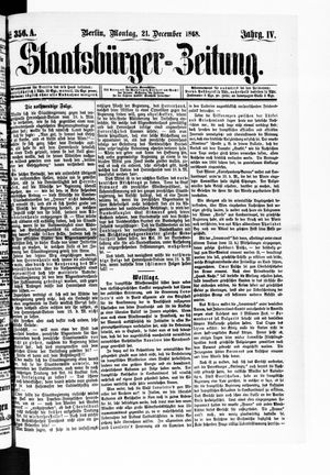 Staatsbürger-Zeitung on Dec 21, 1868