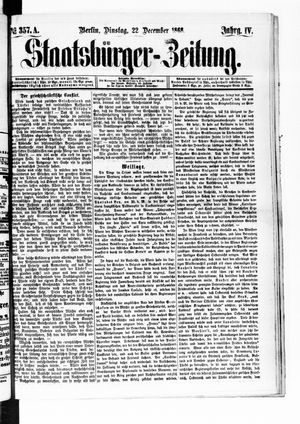 Staatsbürger-Zeitung vom 22.12.1868