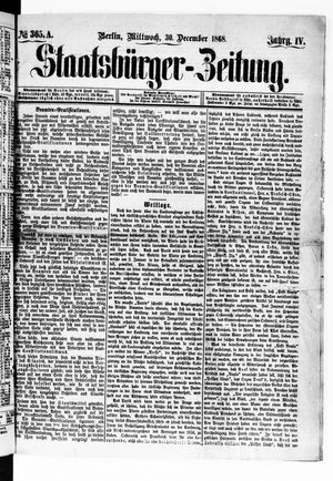 Staatsbürger-Zeitung vom 30.12.1868