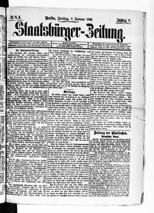 Staatsbürger-Zeitung vom 08.01.1869
