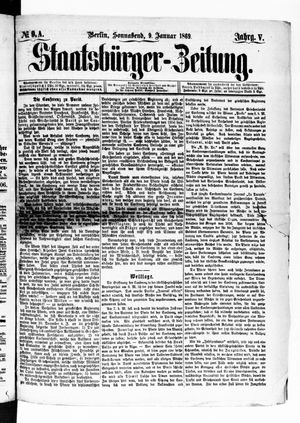 Staatsbürger-Zeitung vom 09.01.1869
