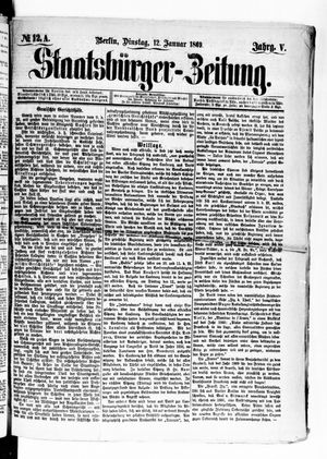 Staatsbürger-Zeitung vom 12.01.1869