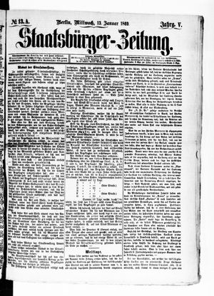 Staatsbürger-Zeitung vom 13.01.1869