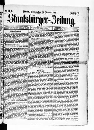 Staatsbürger-Zeitung vom 14.01.1869