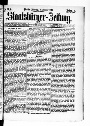 Staatsbürger-Zeitung vom 19.01.1869