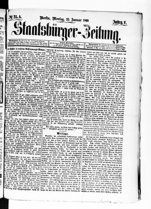 Staatsbürger-Zeitung on Jan 25, 1869