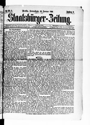 Staatsbürger-Zeitung vom 30.01.1869