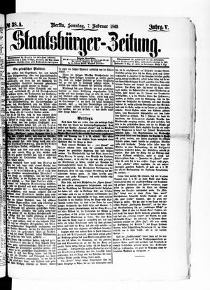 Staatsbürger-Zeitung vom 07.02.1869