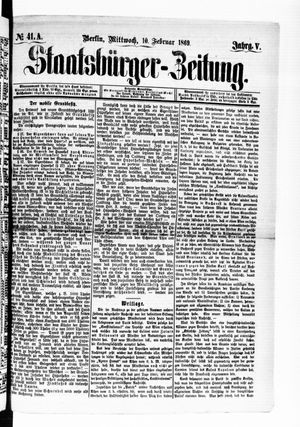 Staatsbürger-Zeitung vom 10.02.1869