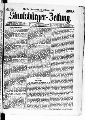 Staatsbürger-Zeitung vom 13.02.1869