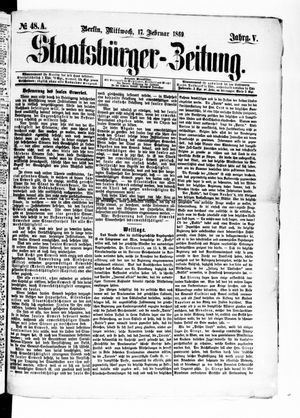 Staatsbürger-Zeitung vom 17.02.1869
