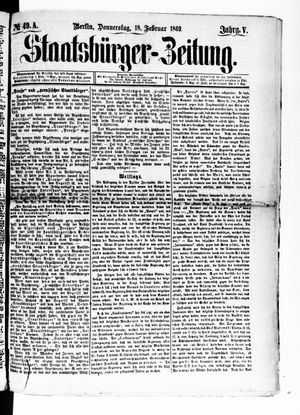 Staatsbürger-Zeitung vom 18.02.1869