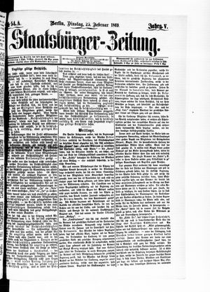 Staatsbürger-Zeitung vom 23.02.1869
