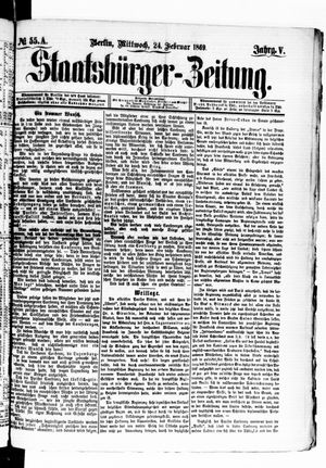 Staatsbürger-Zeitung vom 24.02.1869