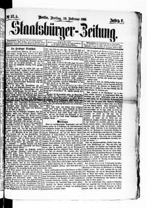 Staatsbürger-Zeitung vom 26.02.1869