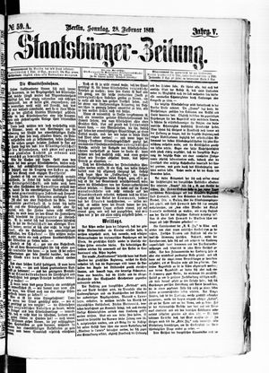 Staatsbürger-Zeitung on Feb 28, 1869
