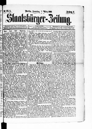 Staatsbürger-Zeitung on Mar 7, 1869