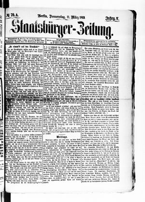 Staatsbürger-Zeitung vom 11.03.1869