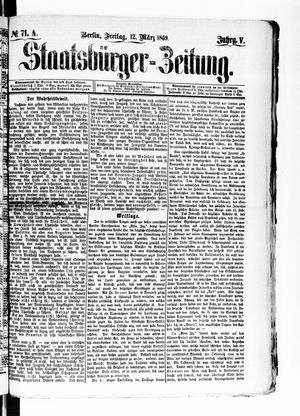 Staatsbürger-Zeitung vom 12.03.1869