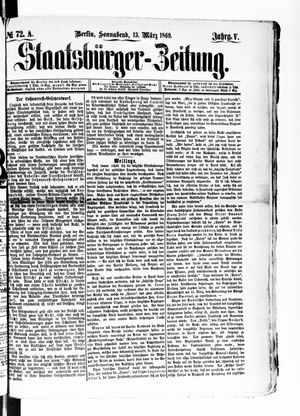 Staatsbürger-Zeitung vom 13.03.1869