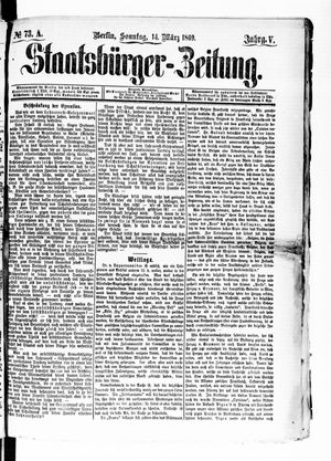 Staatsbürger-Zeitung on Mar 14, 1869