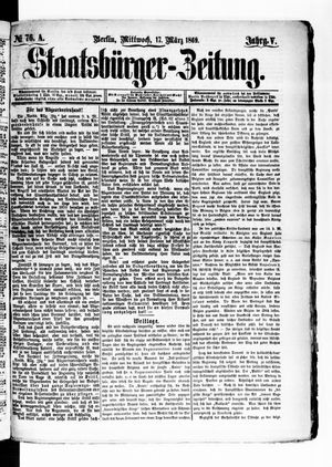 Staatsbürger-Zeitung vom 17.03.1869