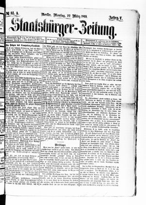 Staatsbürger-Zeitung vom 22.03.1869