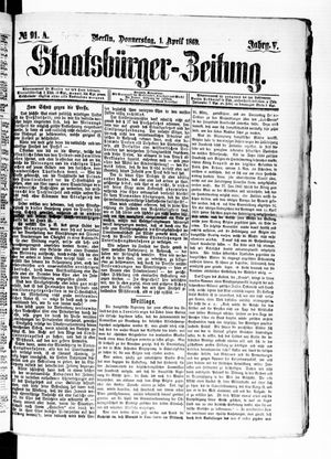 Staatsbürger-Zeitung on Apr 1, 1869