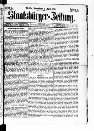 Staatsbürger-Zeitung vom 03.04.1869