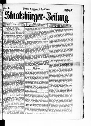 Staatsbürger-Zeitung vom 04.04.1869