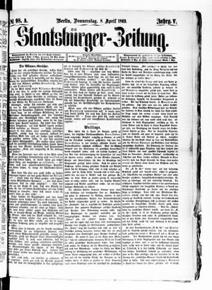Staatsbürger-Zeitung vom 08.04.1869