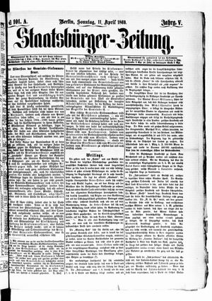 Staatsbürger-Zeitung vom 11.04.1869