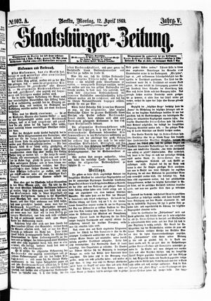 Staatsbürger-Zeitung vom 12.04.1869