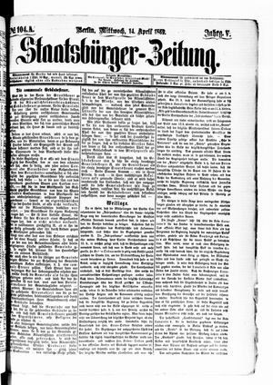 Staatsbürger-Zeitung on Apr 14, 1869